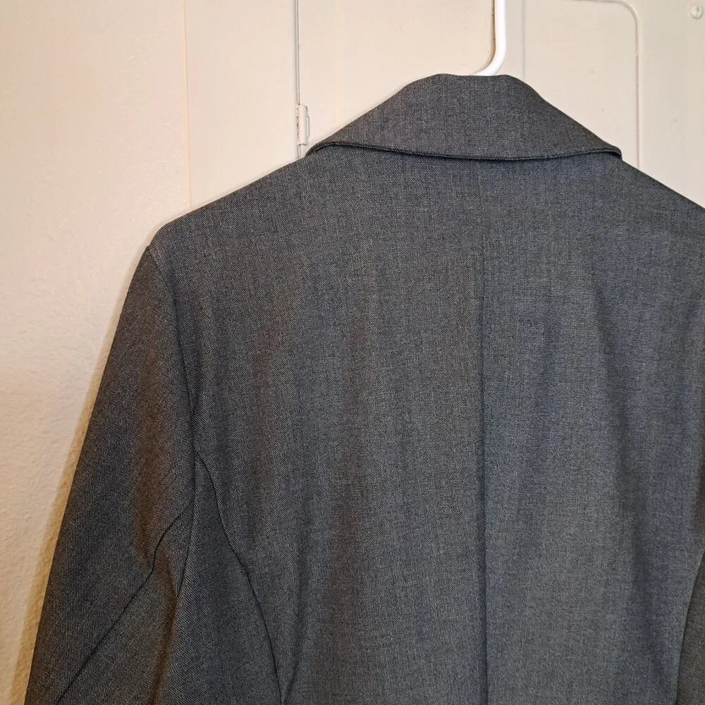 Torrid Women Long Line Blazer Gray Size Plus 0 Buttons Long Sleeve - Picture 11 of 11